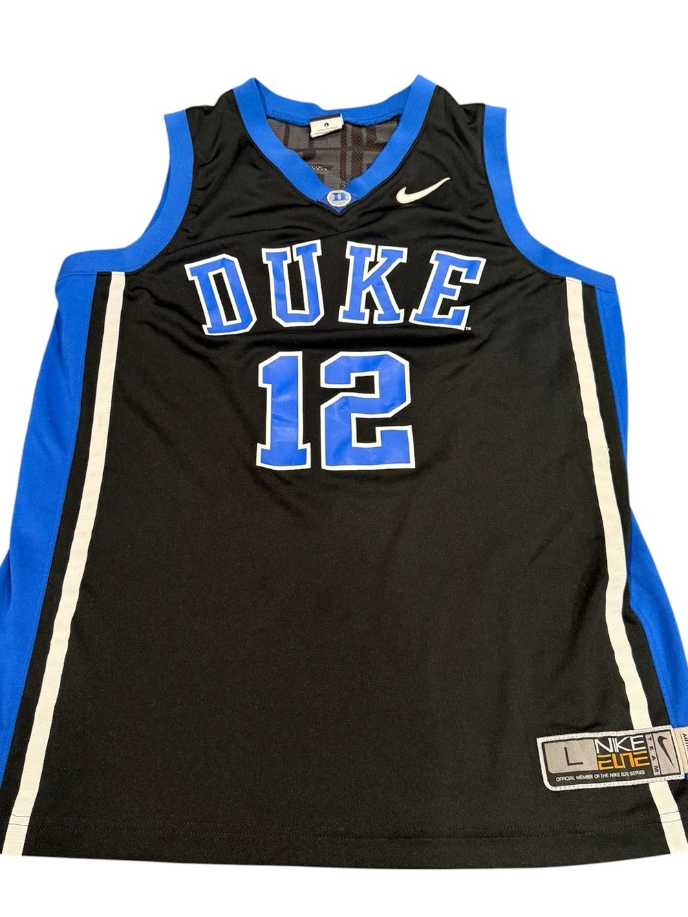 Nike Duke Blue devils #12 swingman jersey black blue men’s large